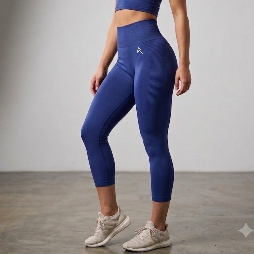 Oner Active Classic Seamless High Waisted Leggings Blue Size Small
